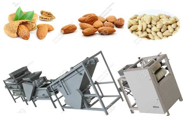 almond shelling production line