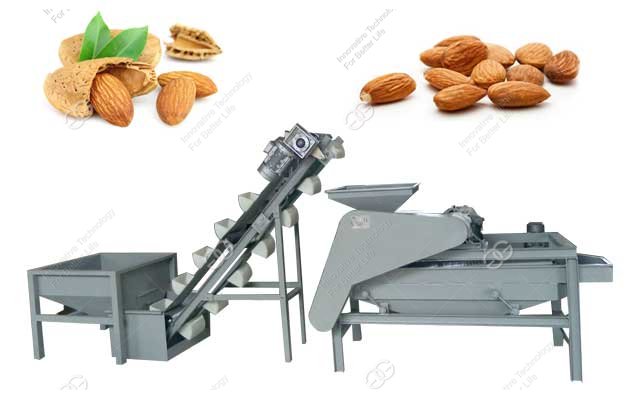 almond shelling production line