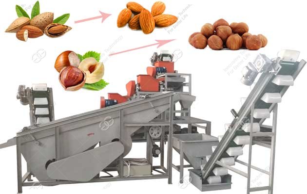 Automatic Almond Shelling Cracking Production Line Manufacturer